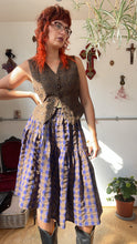 Load image into Gallery viewer, The Ennis Skirt in Cotton Seersucker Oil Spill