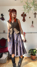 Load image into Gallery viewer, The Ennis Skirt in Cotton Seersucker Oil Spill