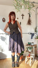 Load image into Gallery viewer, The Ennis Skirt in Cotton Seersucker Oil Spill