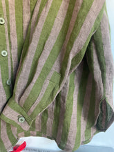Load image into Gallery viewer, The Sable Shirt in Linen Stripes
