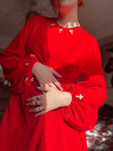 Load image into Gallery viewer, The Tybalt dress in red velvet

