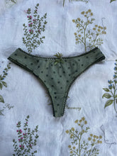 Load image into Gallery viewer, The Khaki Floral Pointelle Knickers