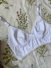 Load image into Gallery viewer, White organic jersey Bralette