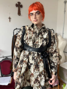 The Baudelaire Dress in Cat Tapestry