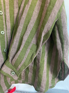 The Sable Shirt in Linen Stripes