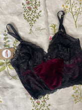 Load image into Gallery viewer, The Lilith Velvet Bralette 34B
