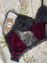 Load image into Gallery viewer, The Lilith Velvet Bralette 34B
