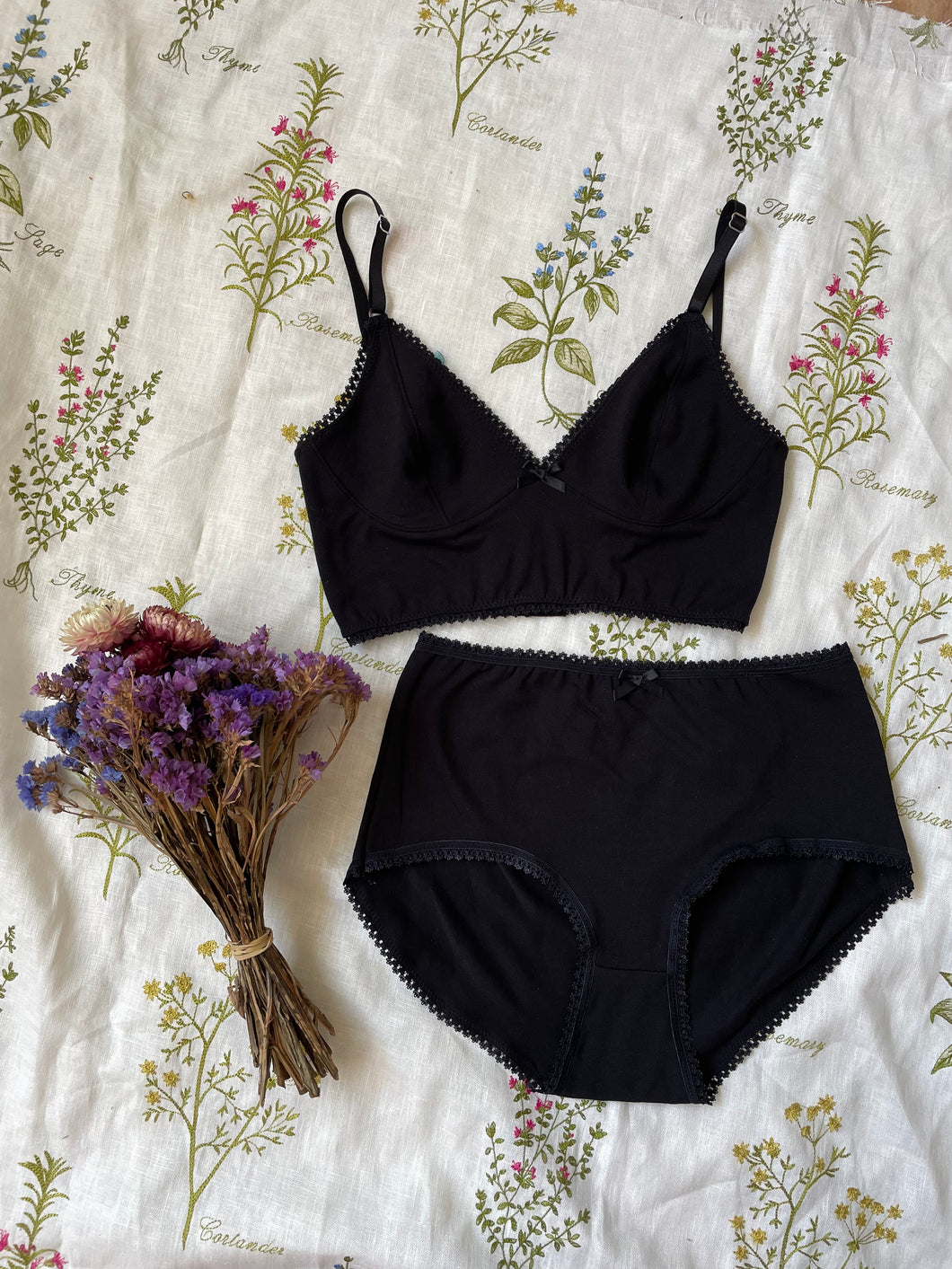 Black Organic Jersey Set