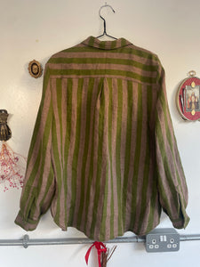 The Sable Shirt in Linen Stripes