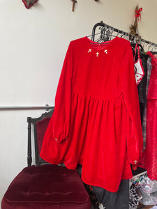 The Tybalt dress in red velvet