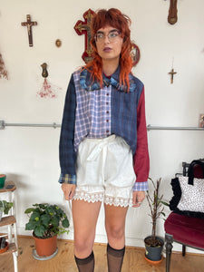 The Sable Shirt in tartan linen XL