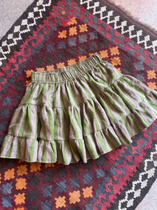 The Ennis Skirt in Linen Stripes