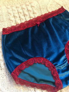 Teal Velvet Knickers